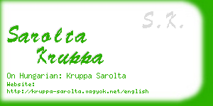 sarolta kruppa business card